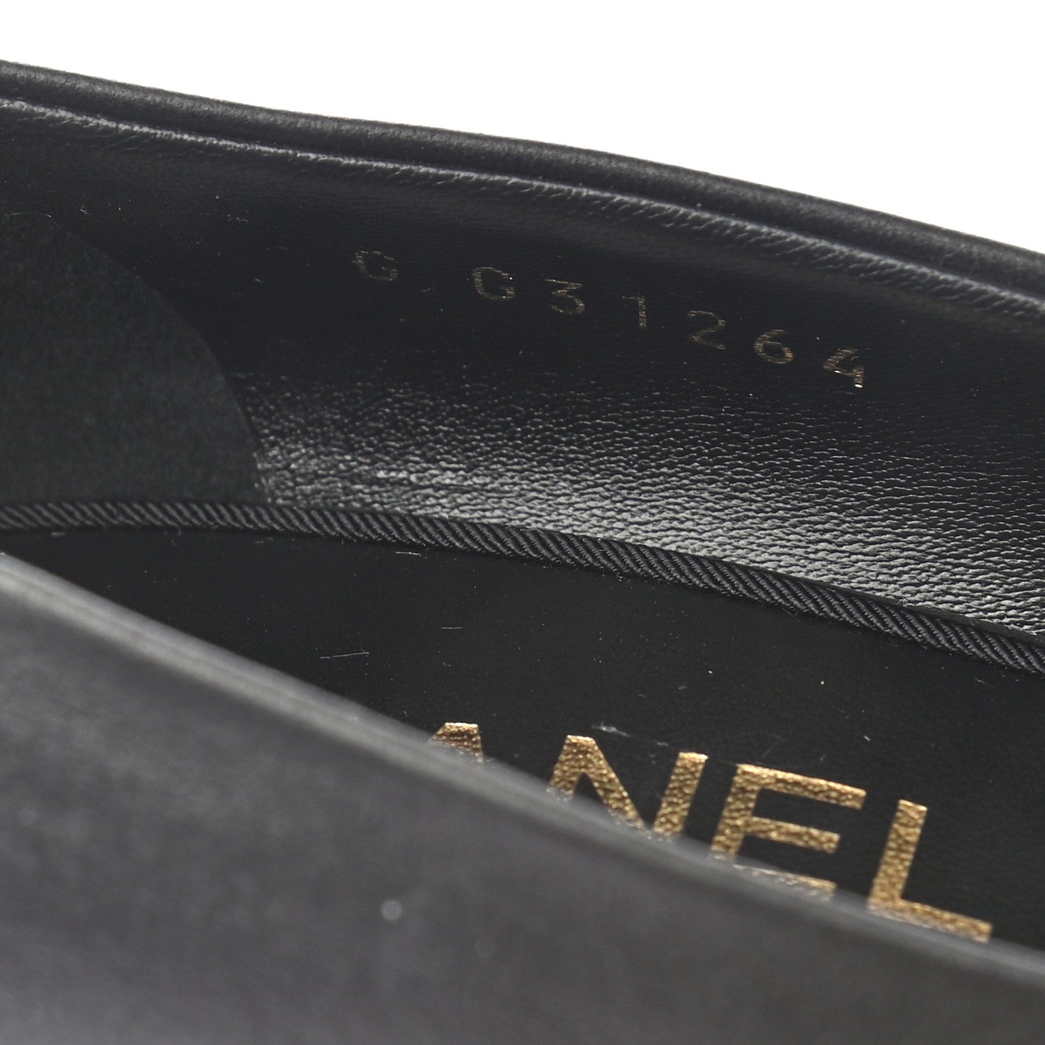 Chanel Lambskin Grosgrain Cap Toe CC Pumps 37.5 Black 8 of 9