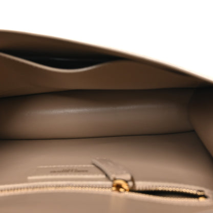 Saint Laurent Smooth Calfskin Le Carre Satchel Dark Beige 5 of 10