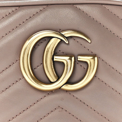 Gucci Calfskin Matelasse Small GG Marmont Chain Shoulder Bag Porcelain Rose 9 of 12