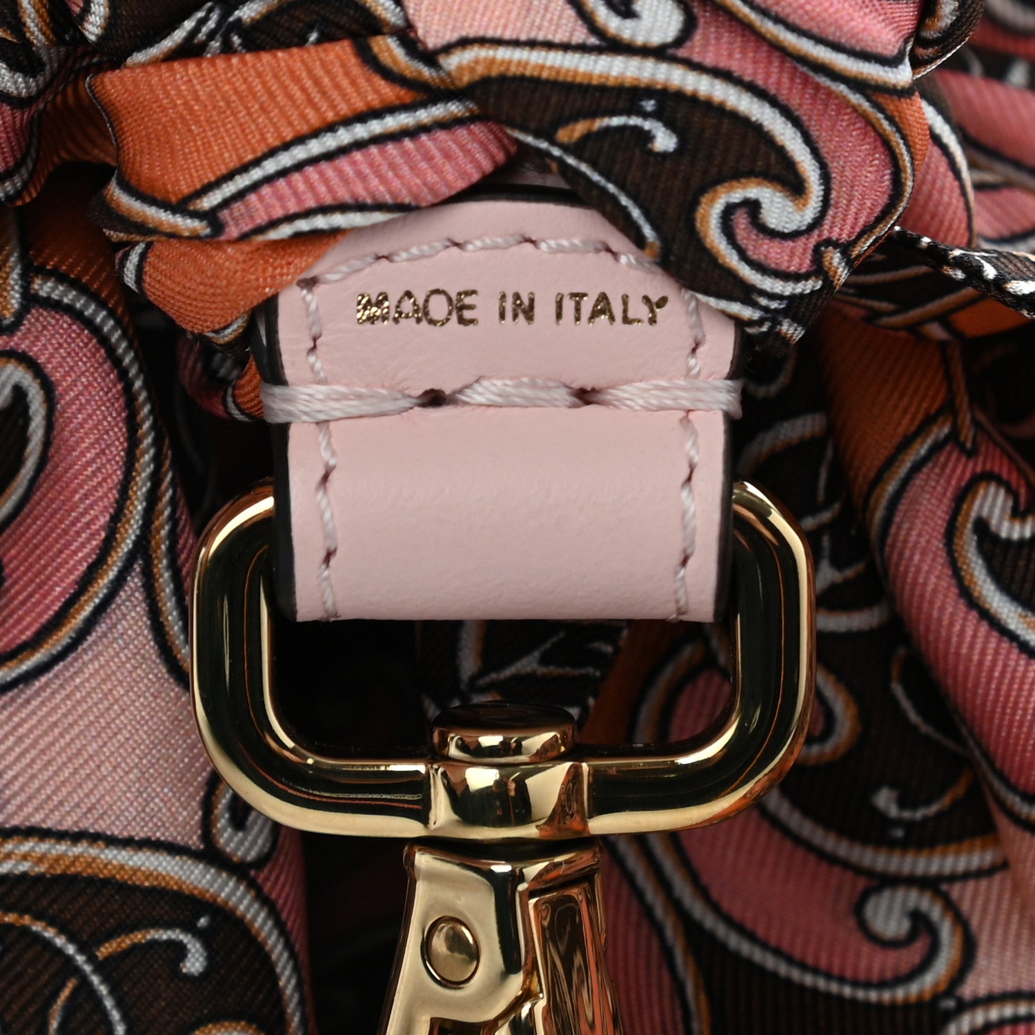 Fendi Calfskin Ribbon Lace Up Floral Strap You Multicolor 5 of 5