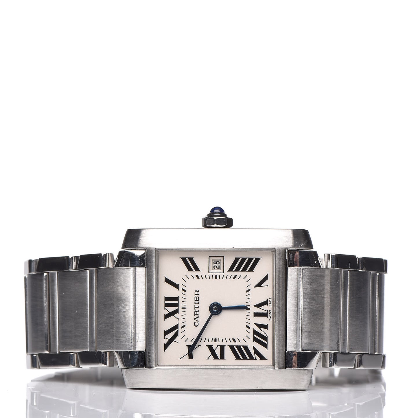 Stainless Steel 25mm Tank Francaise Quartz Watch