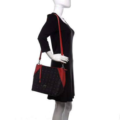 MCM Visetos Medium Klara Hobo Red Black 3 of 12
