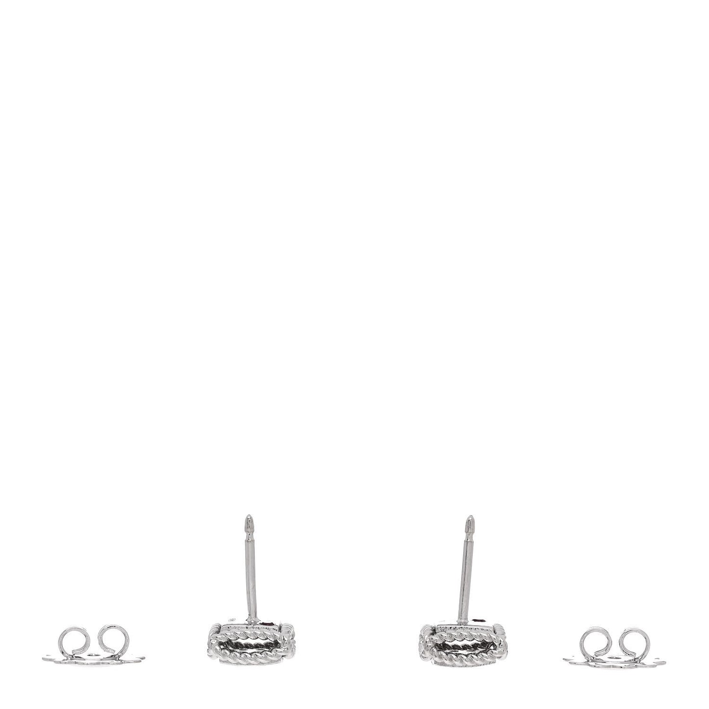 18K White Gold Diamond Palazzo Ducale Stud Earrings