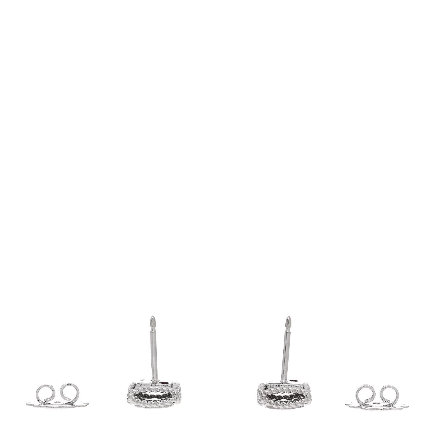 Roberto Coin 18K White Gold Diamond Palazzo Ducale Stud Earrings 3 of 4