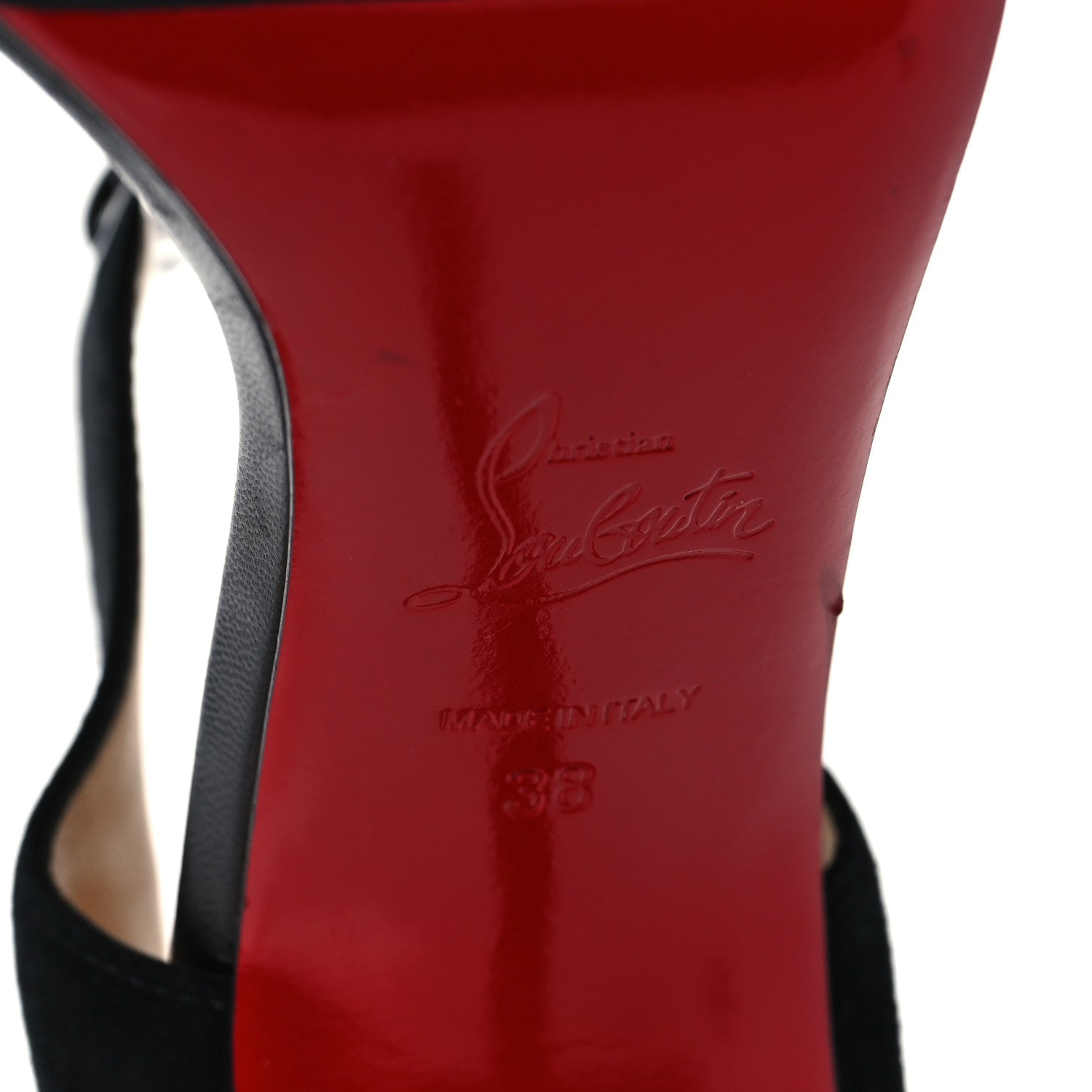 Christian Louboutin Patent Suede Mayerling 100 Sandals 38 Black 7 of 8