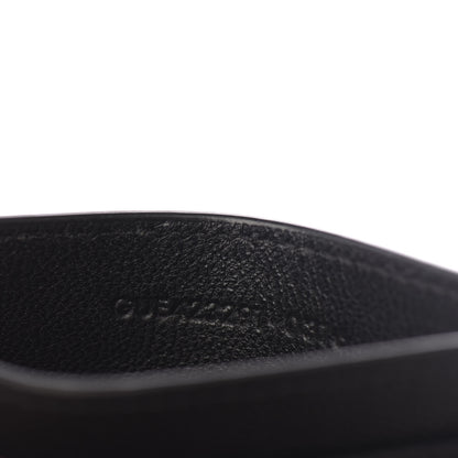 Saint Laurent Grain De Poudre Matelasse Chevron Monogram Credit Card Case Black 5 of 7