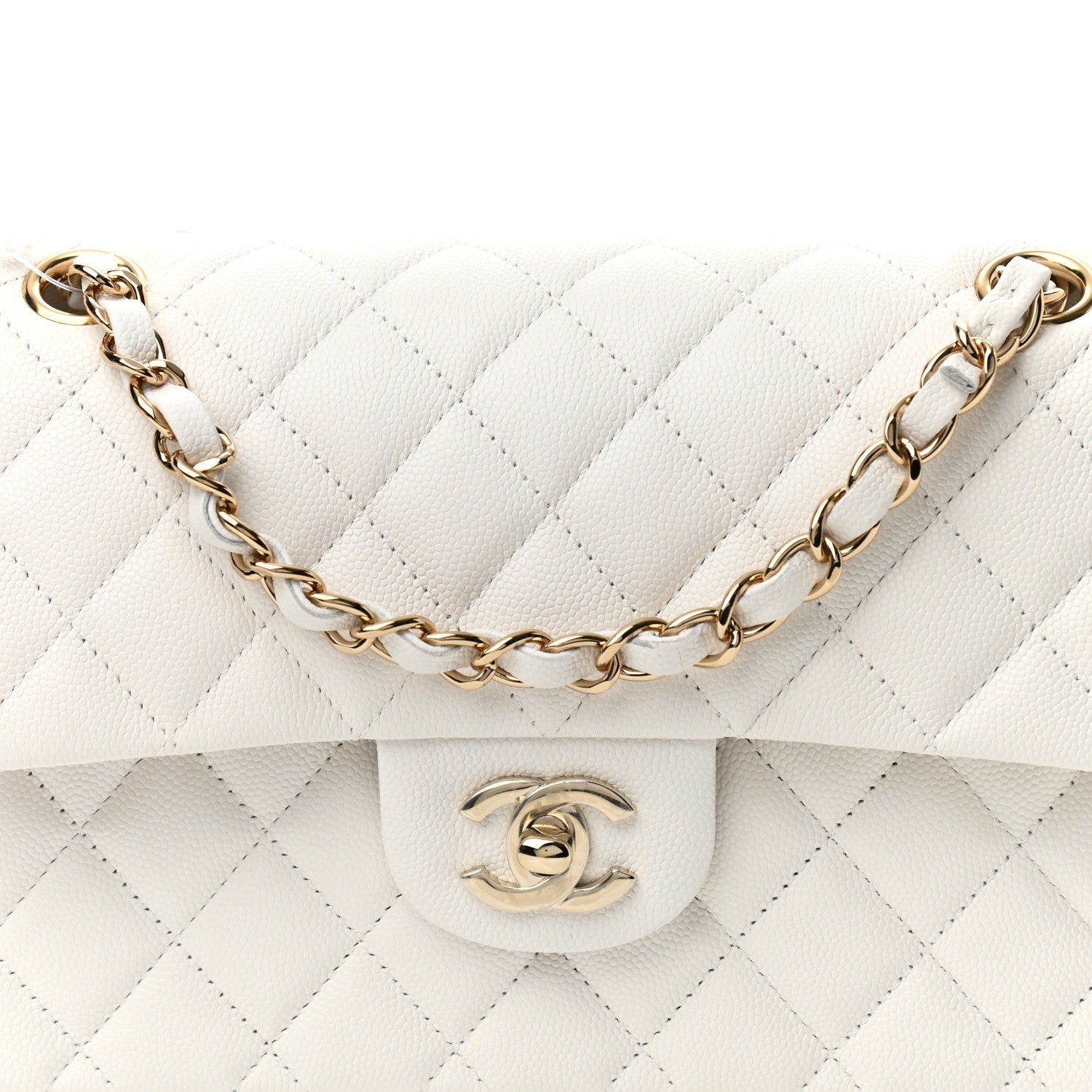 Chanel Caviar Quilted Small Double Flap White 8 of 11
