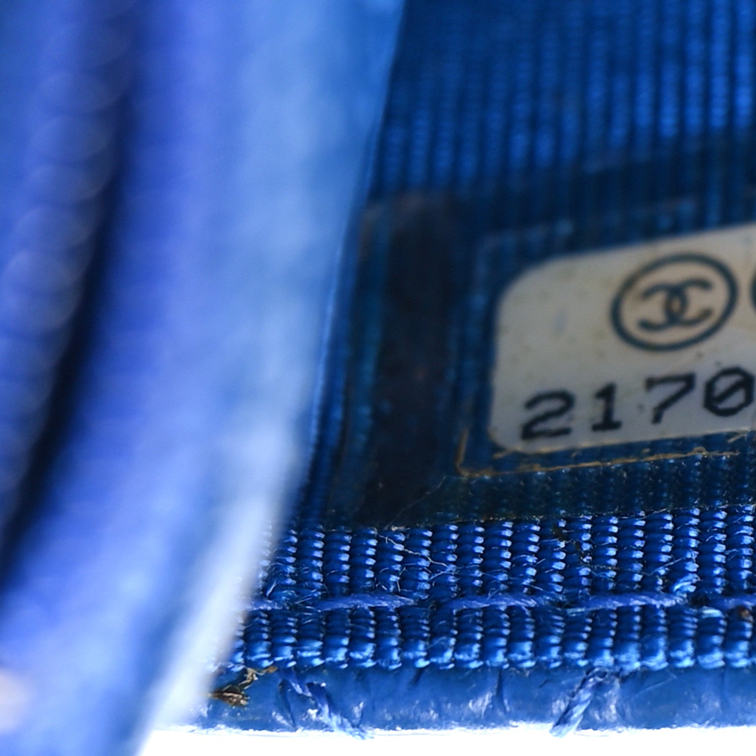 Chanel Caviar Quilted Wallet on Chain WOC Blue 8 of 12