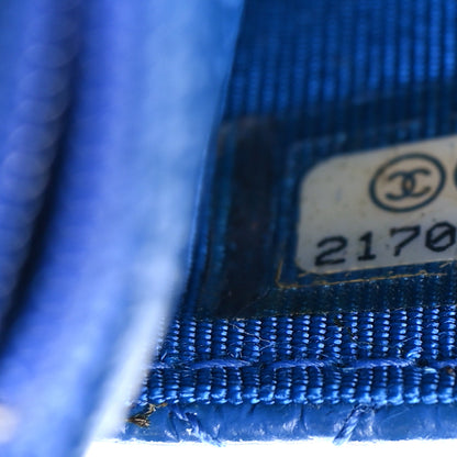 Chanel Caviar Quilted Wallet on Chain WOC Blue 8 of 12