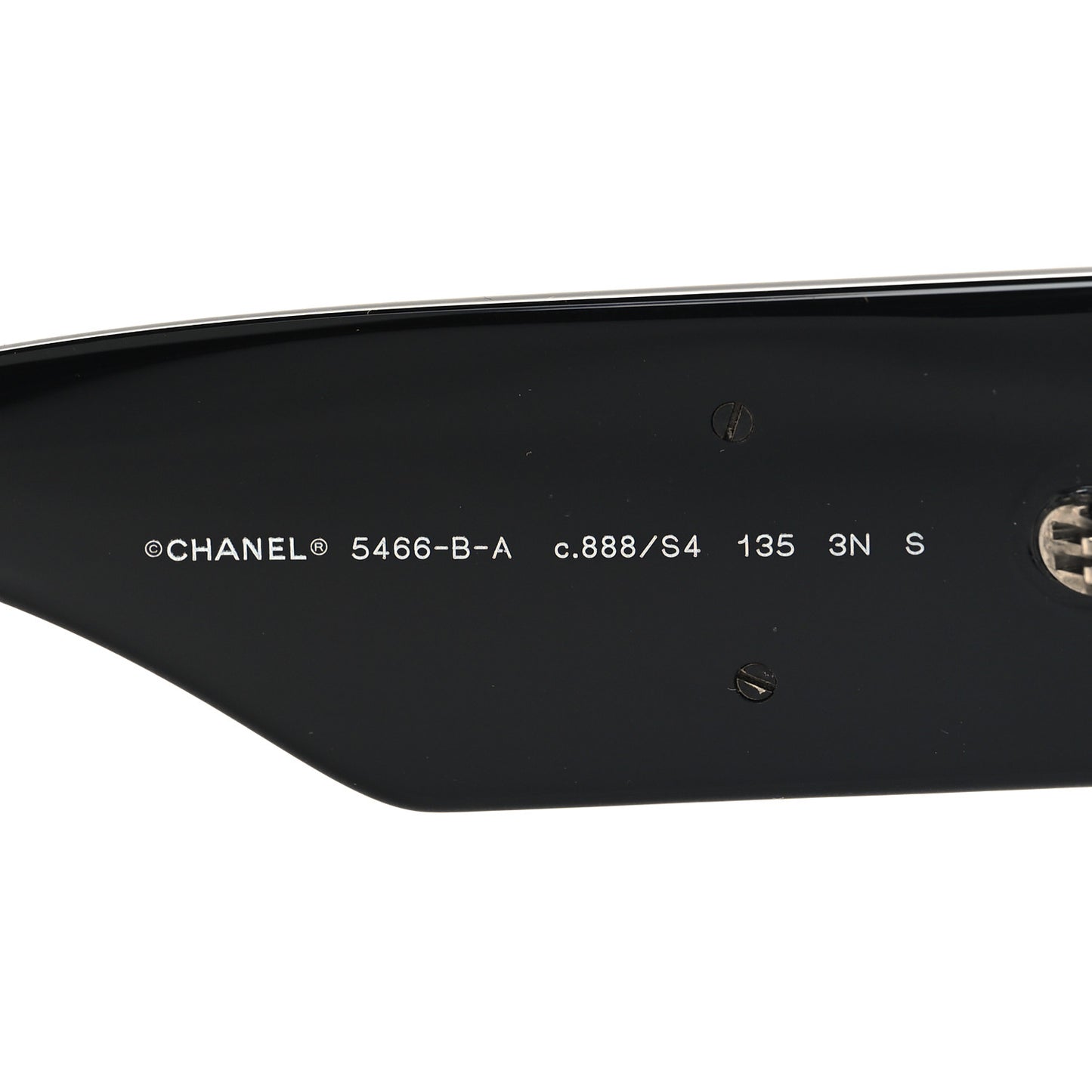 Acetate Crystal CC Shield Sunglasses 5466-B-A Black