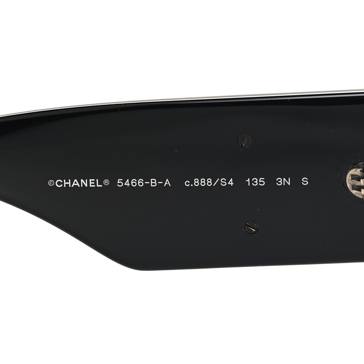 Chanel Acetate Crystal CC Shield Sunglasses 5466-B-A Black 5 of 6