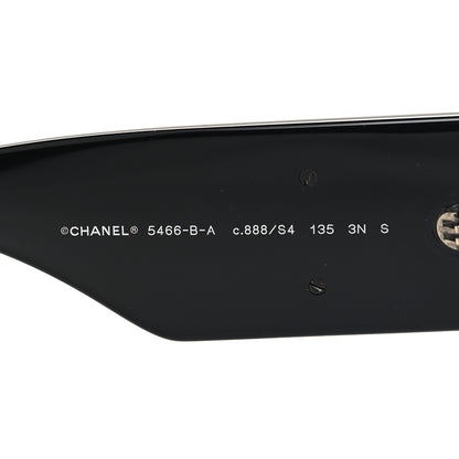 Chanel Acetate Crystal CC Shield Sunglasses 5466-B-A Black 5 of 6