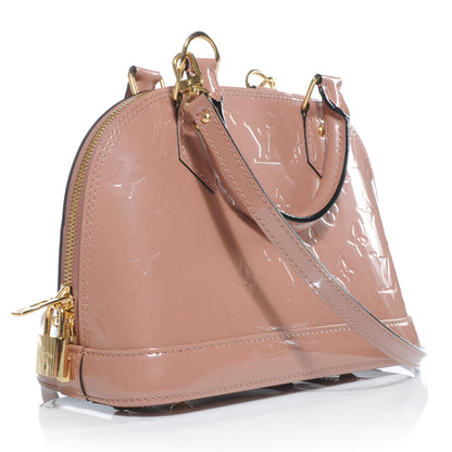 Louis Vuitton Vernis Alma BB Rose Velours 3 of 7
