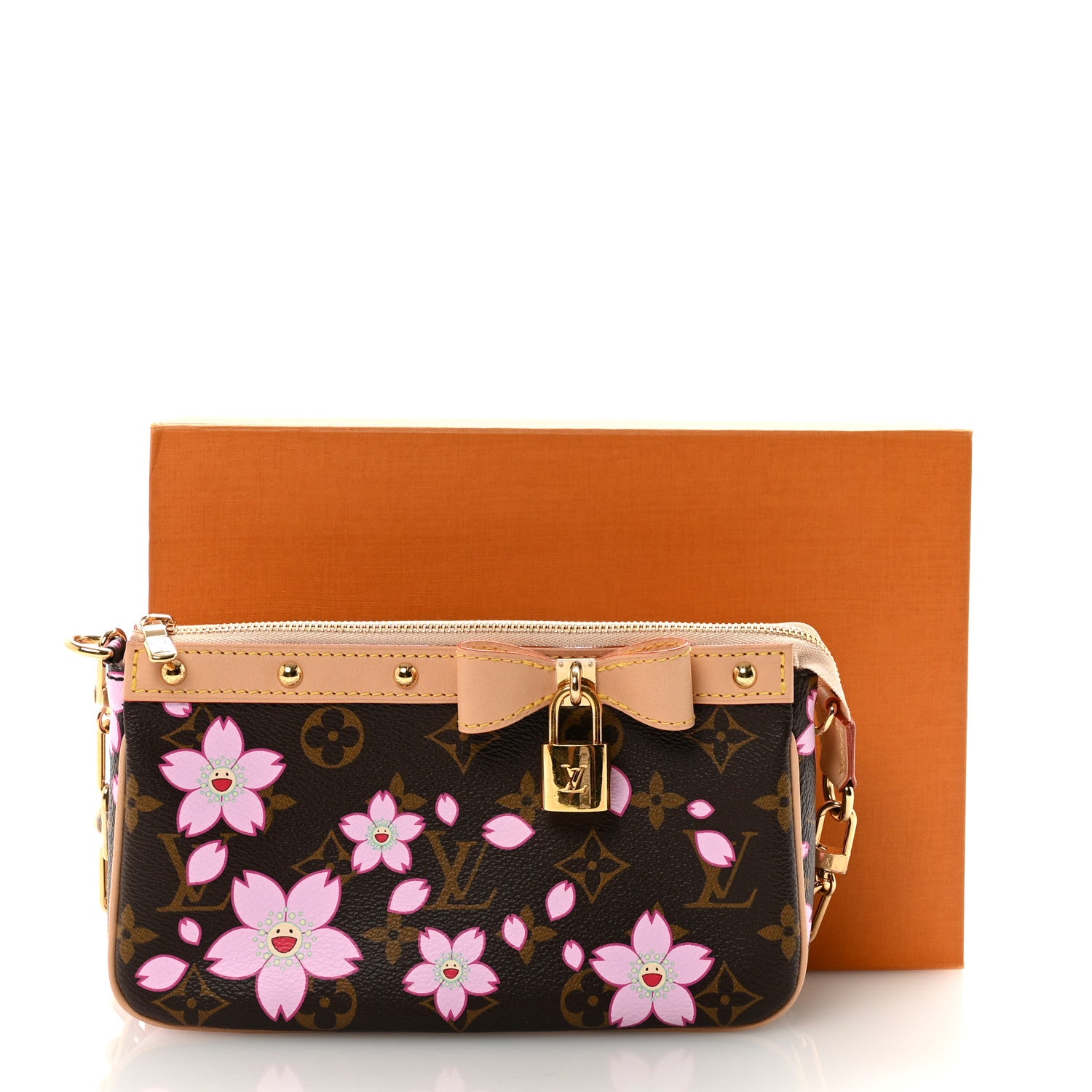 Louis Vuitton LV X TM Monogram Pochette Accessories Sakura Brown 10 of 10