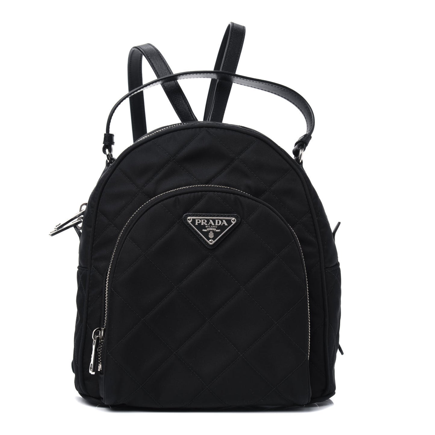 Nylon Tessuto Impuntu Quilted Backpack Black