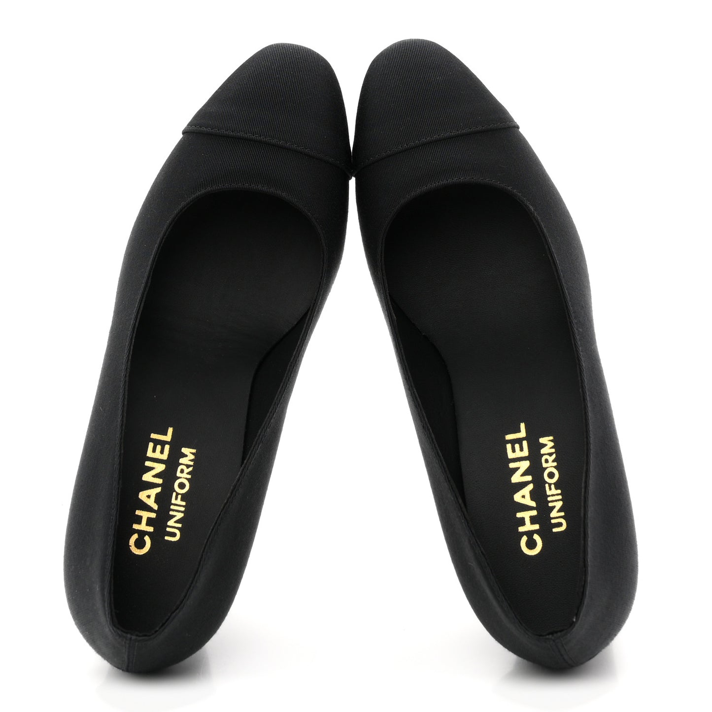 Grosgrain Cap Toe Uniform Pumps 35 Black