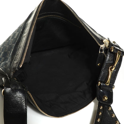 Gucci Monogram Studded Pelham Shoulder Bag Black 5 of 9