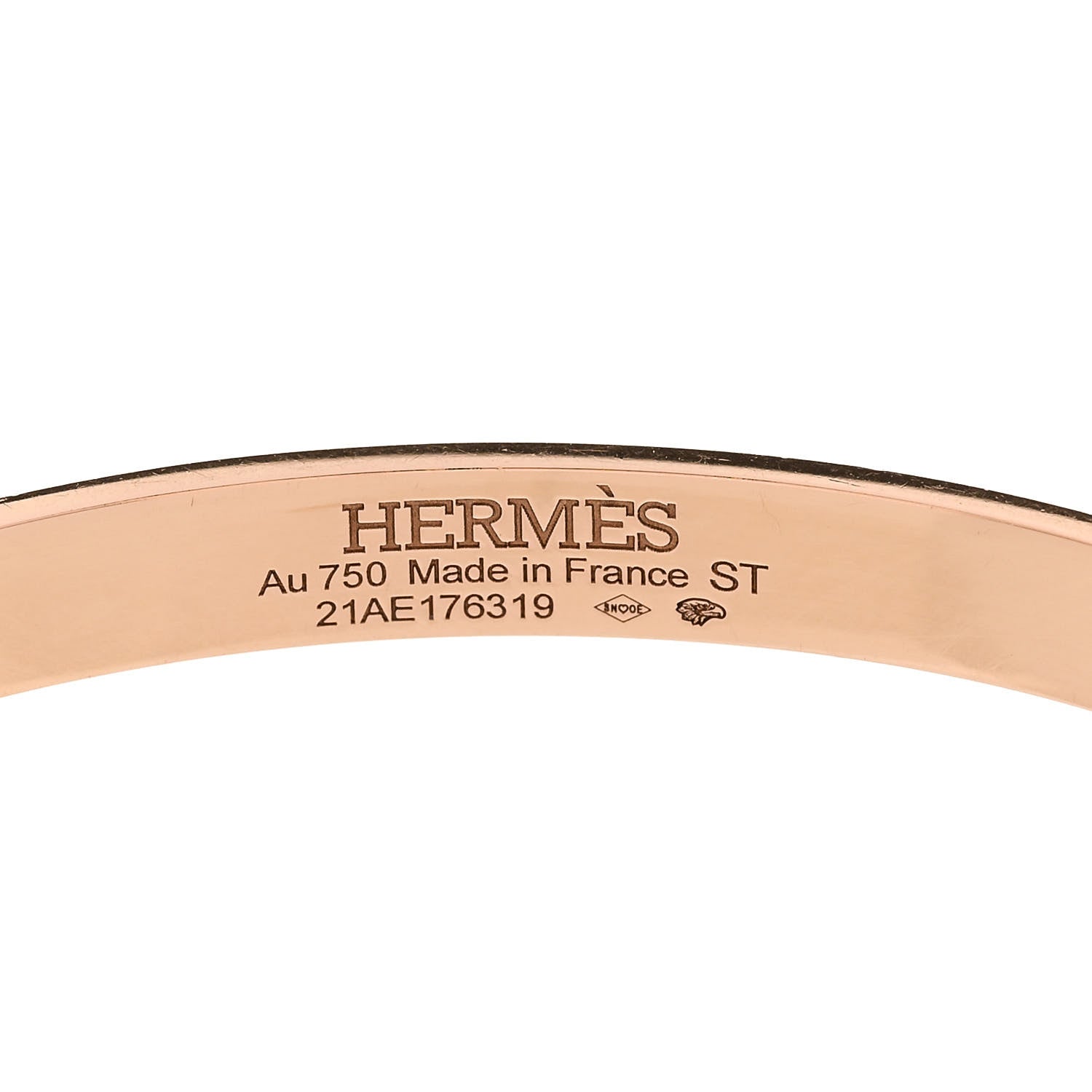 Hermes 18K Rose Gold Diamond PM Kelly Bracelet ST 4 of 4