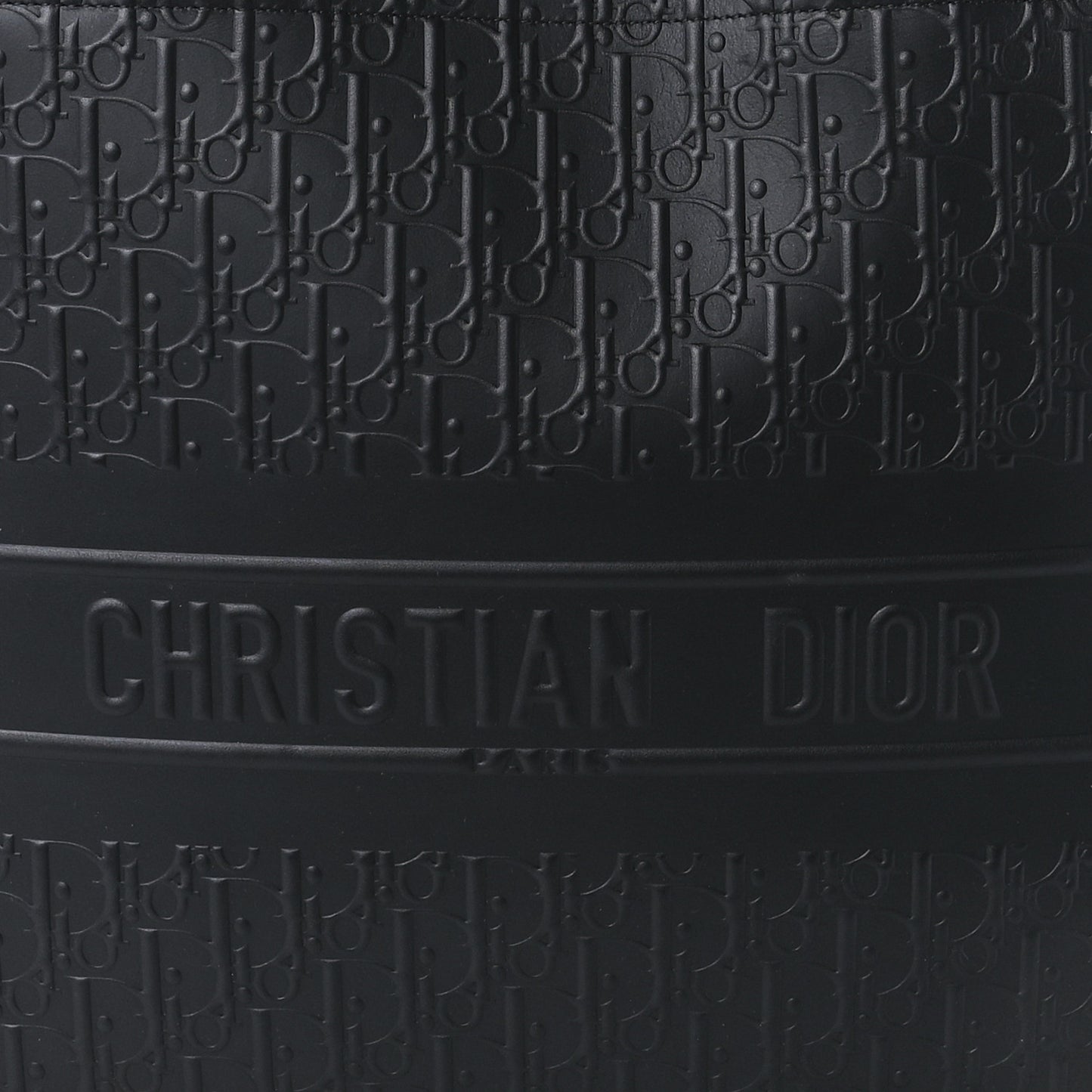 Oblique Calfskin Embossed Book Tote Black