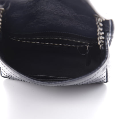 Saint Laurent Crinkled Calfskin Matelasse Monogram Niki Chain Wallet Deep Marine 5 of 12