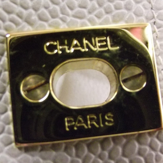 Caviar Quilted Flap Light Beige