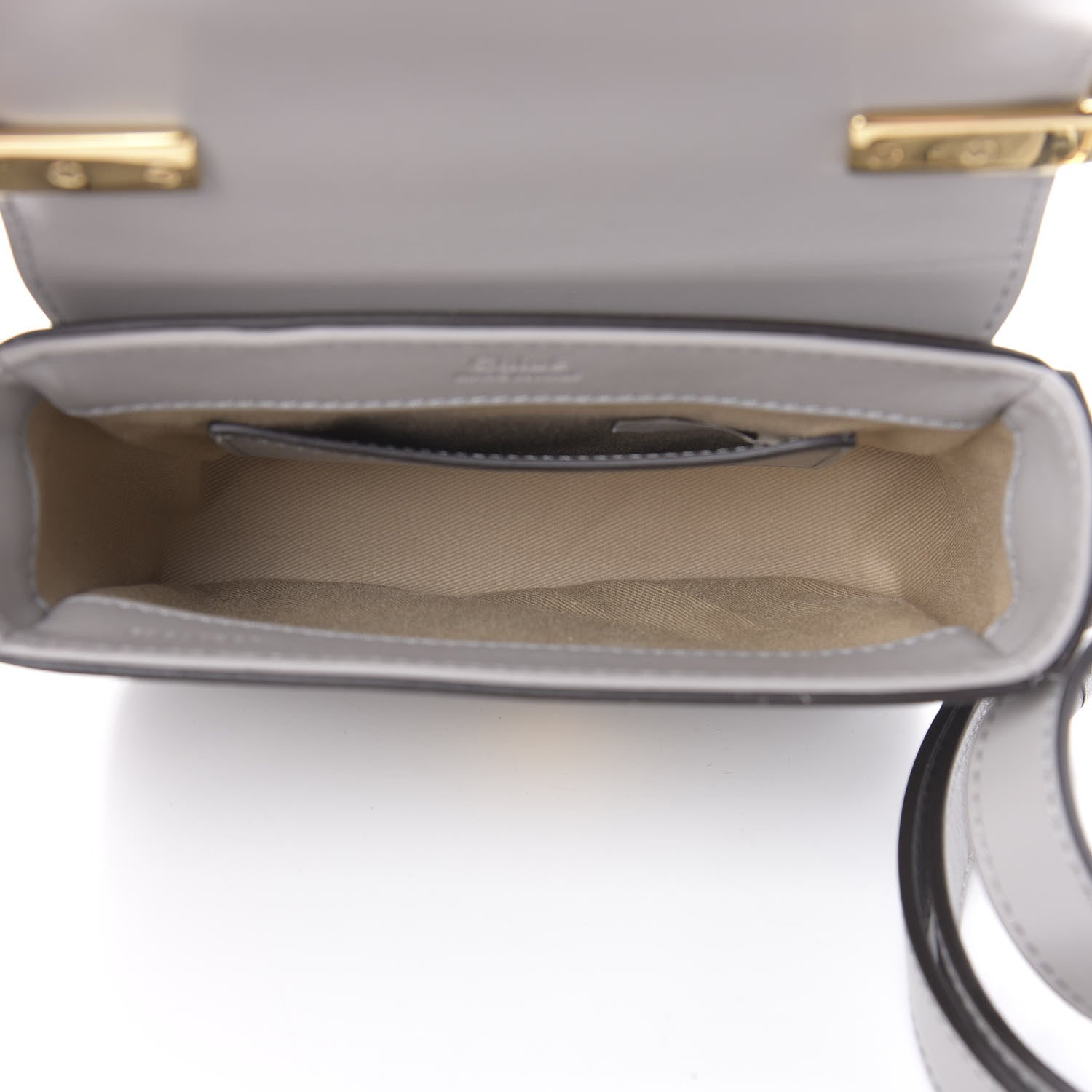 Chloe Calfskin Crocodile Embossed Mini C Bag Stormy Grey 5 of 11