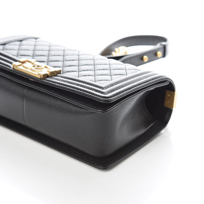 Chanel Caviar Quilted Medium Boy Flap Black 6 of 10