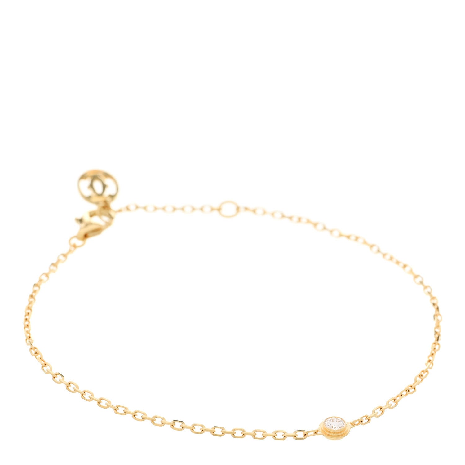 Cartier 18K Yellow Gold Diamond SM D'Amour Bracelet 1 of 5