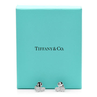 Tiffany Platinum Diamond Paper Flowers Earrings 5 of 5
