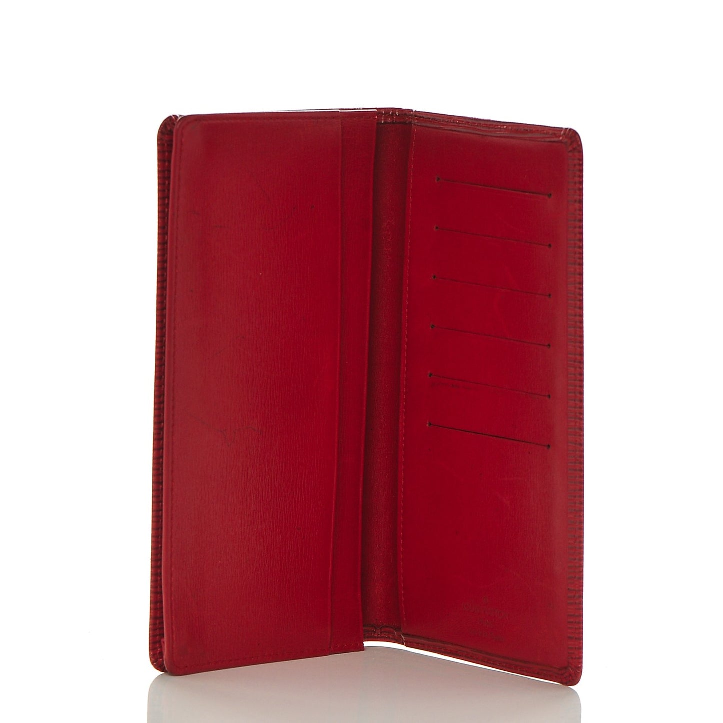 Epi Checkbook Organizer Wallet Castillan Red