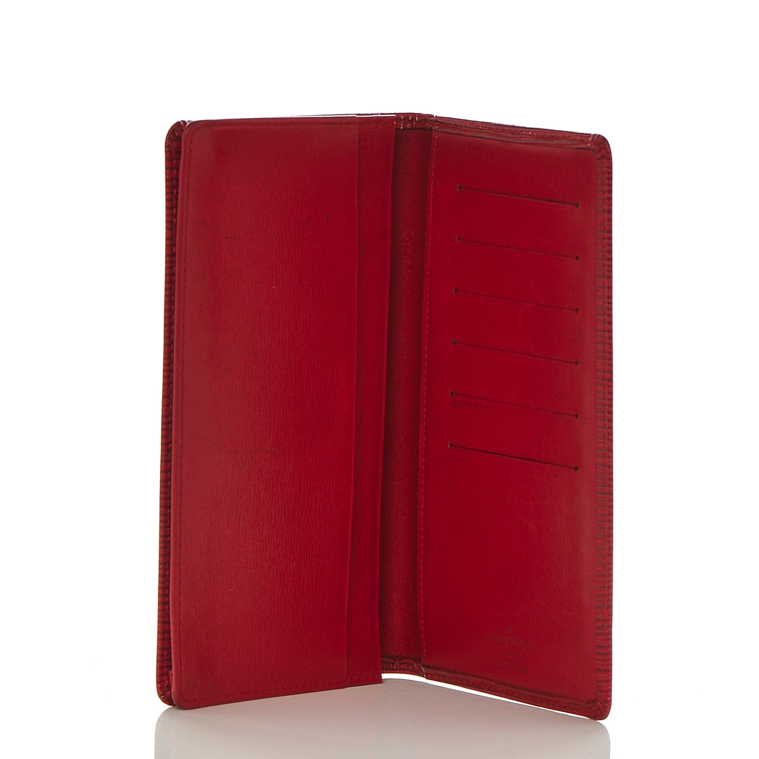 Louis Vuitton Epi Checkbook Organizer Wallet Castillan Red 5 of 9