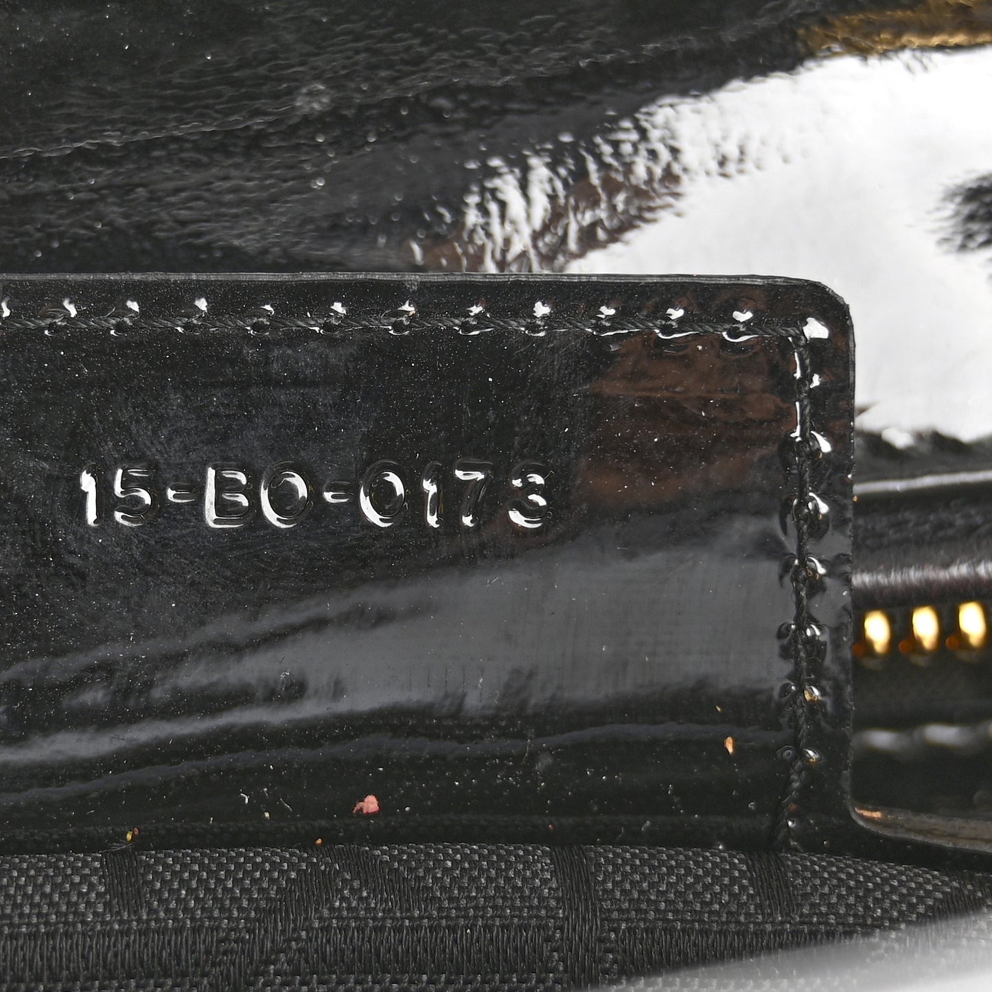 Patent Cannage Large Lady Dior Black