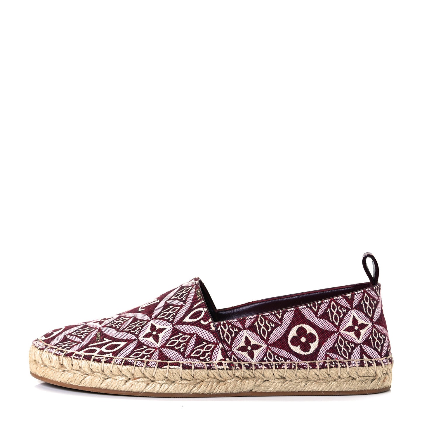 Jacquard Since 1854 Starboard Espadrille Flats 38 Bordeaux