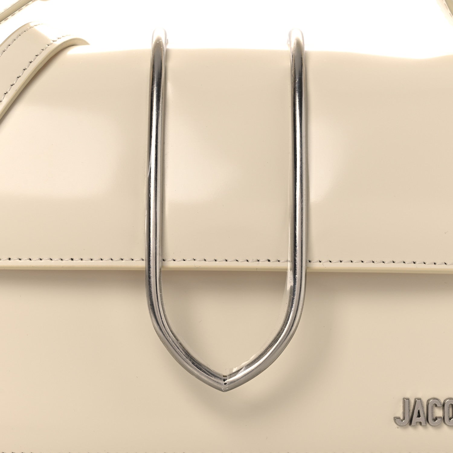 Jacquemus Smooth Calfskin Metal Flap Le Grand Bambino Light Ivory 7 of 9