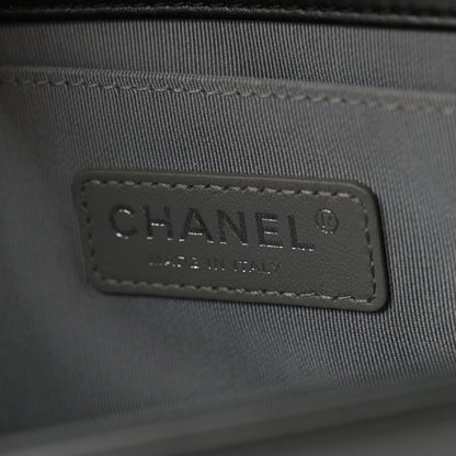 Chanel Lambskin Chevron Quilted Small Boy Flap Black 6 of 12