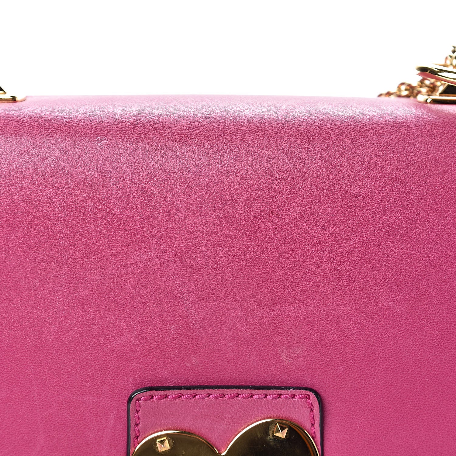 Valentino Garavani Shiny Nappa L'Amour Rockstud Shoulder Bag Fuxia 12 of 17