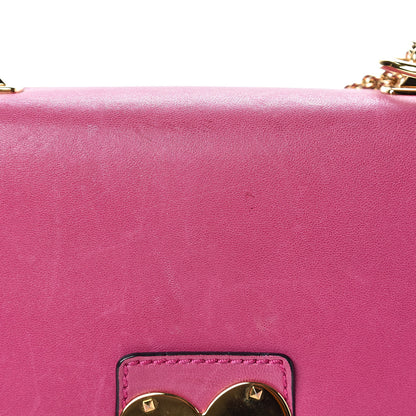 Valentino Garavani Shiny Nappa L'Amour Rockstud Shoulder Bag Fuxia 12 of 17