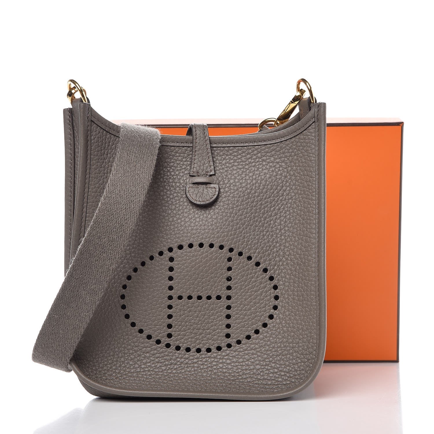 Hermes Taurillon Clemence Evelyne TPM Etain 9 of 9