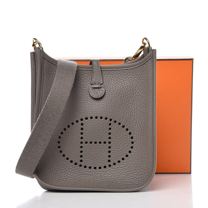 Hermes Taurillon Clemence Evelyne TPM Etain 9 of 9