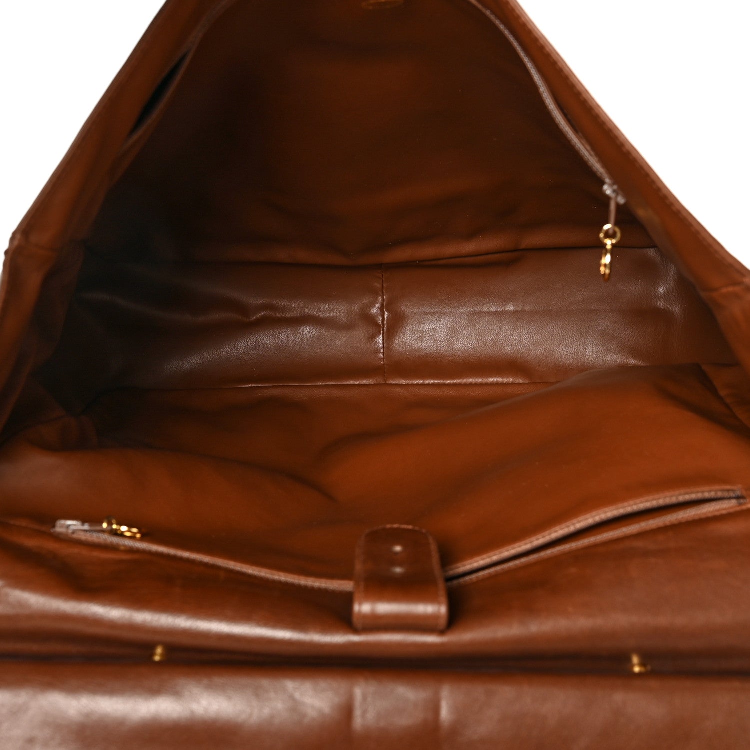 Chanel Lambskin Quilted Satchel Brown 4 of 9