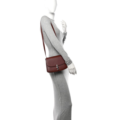 The Row Polished Saddle Calfskin The Sofia 8.75 Crossbody Cherry Wood 2 of 9
