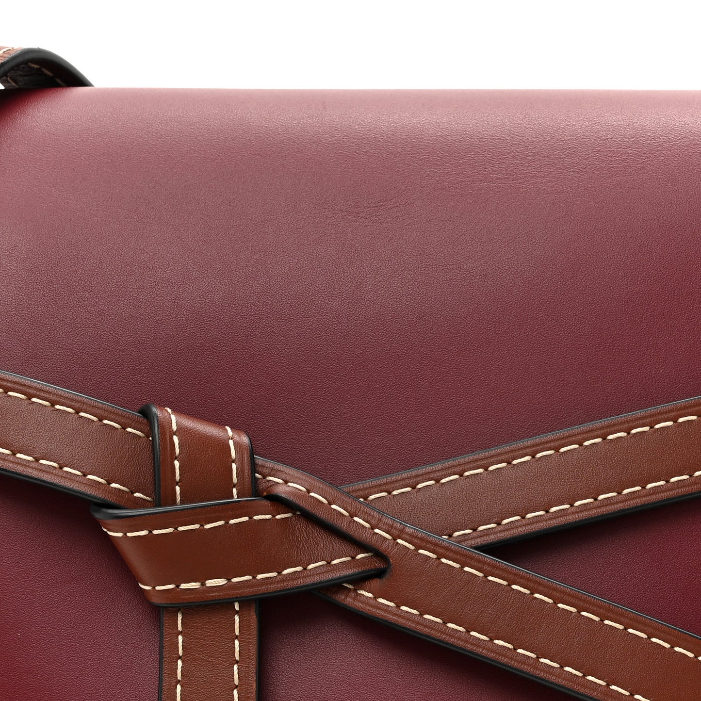 Calfskin Small Gate Crossbody Bag Garnet Pomodoro
