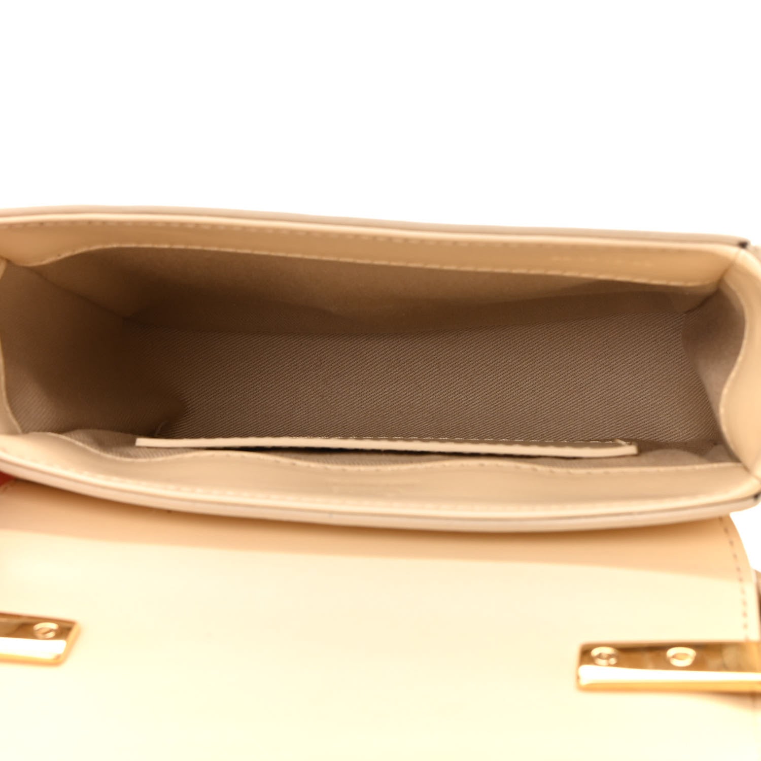 Chloe Shiny Calfskin Suede Mini C Double Carry Blondie Beige 5 of 8