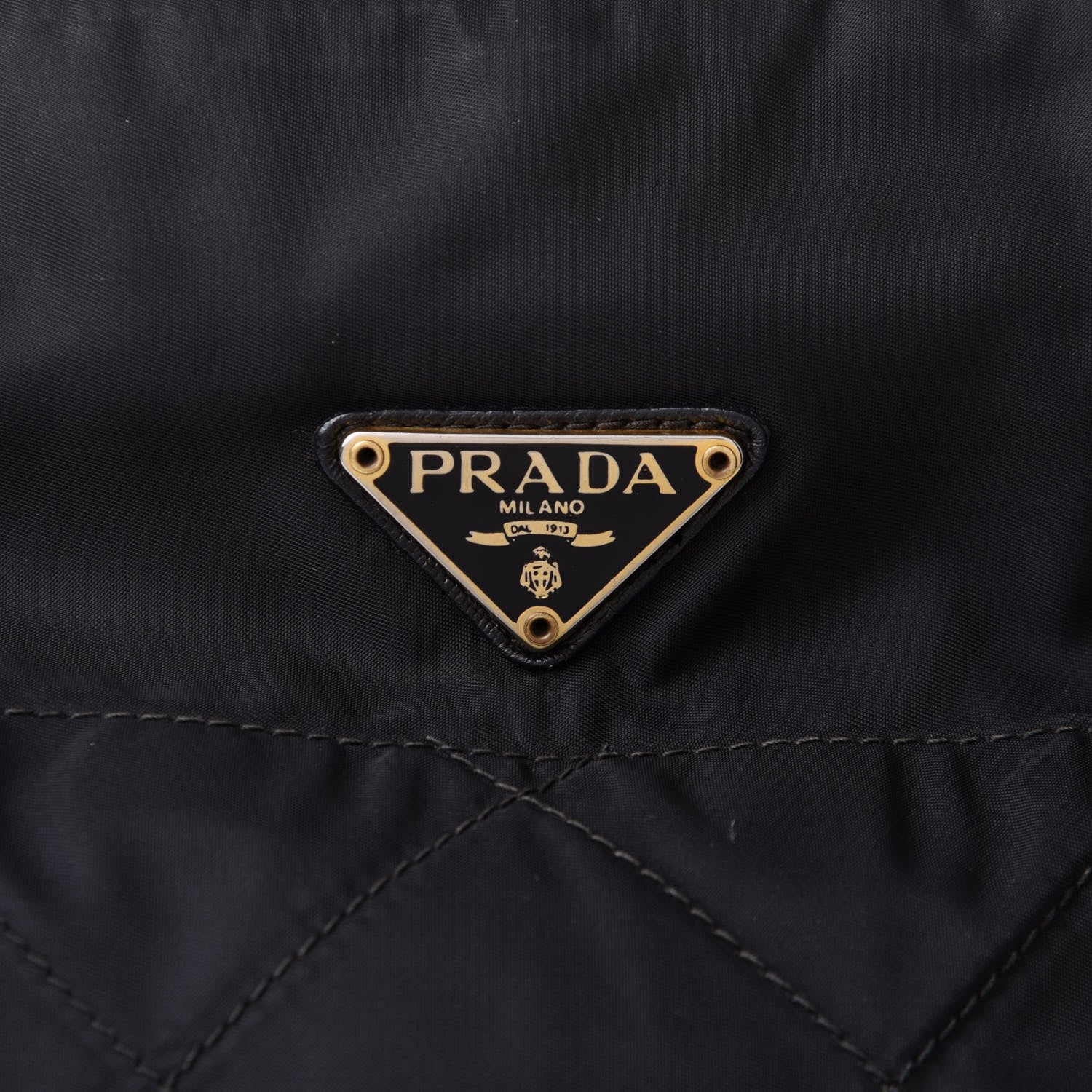Prada Nylon Tessuto Quilted Shoulder Bag Black 9 of 13