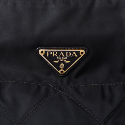 Prada Nylon Tessuto Quilted Shoulder Bag Black 9 of 13