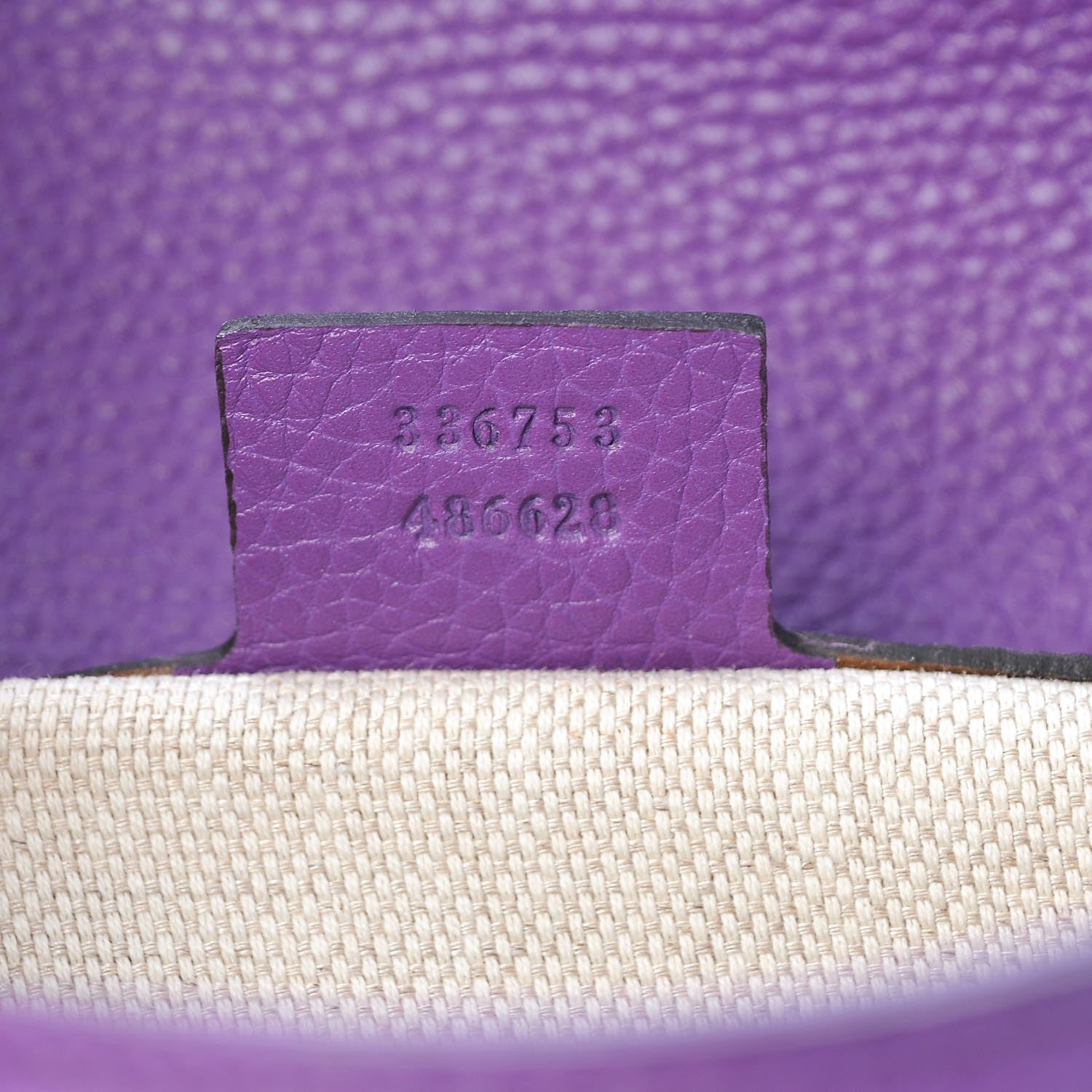 Gucci Pebbled Calfskin Medium Soho Clutch Shine Purple 7 of 7