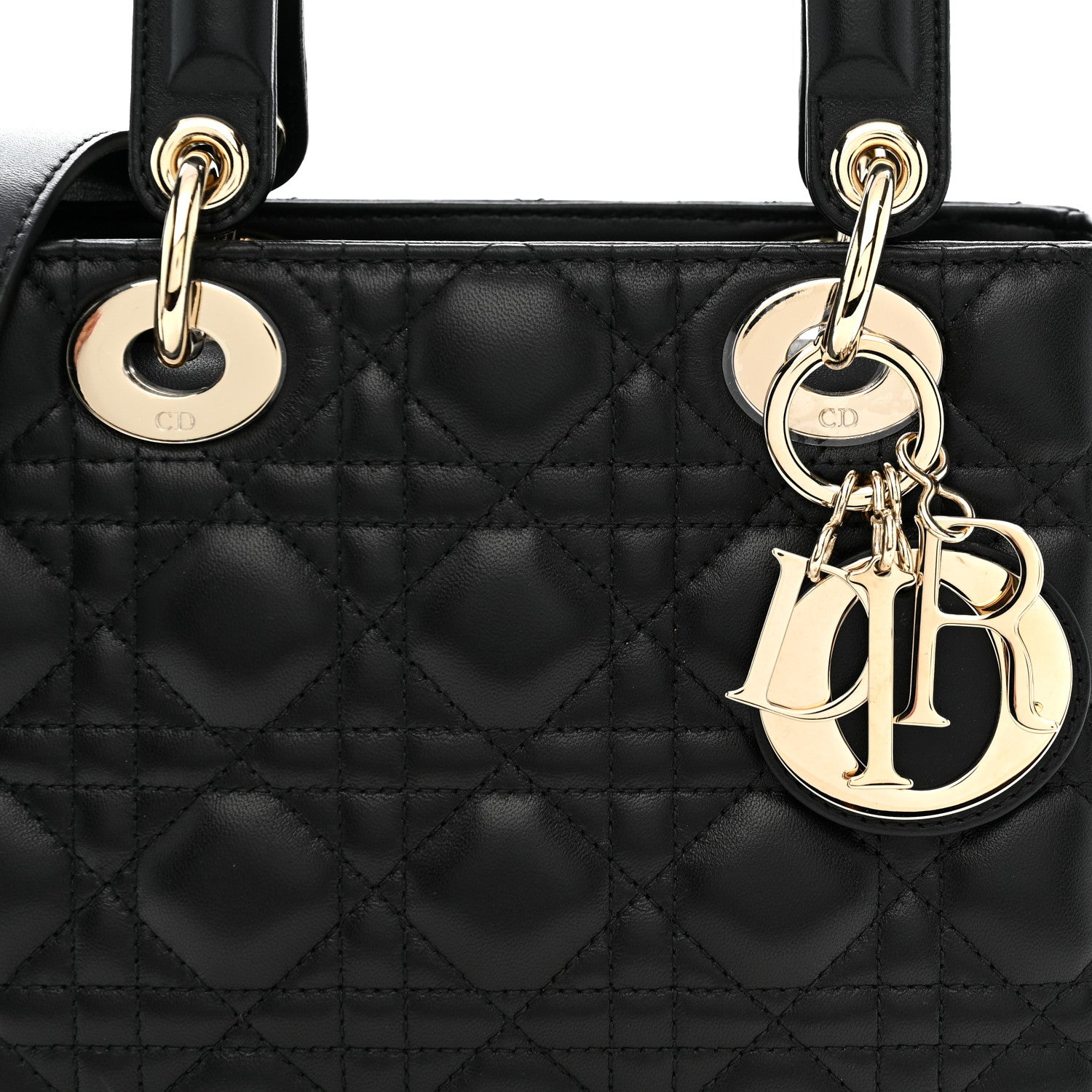 Christian Dior Lambskin Cannage Small My ABCDior Lady Dior Black 8 of 11