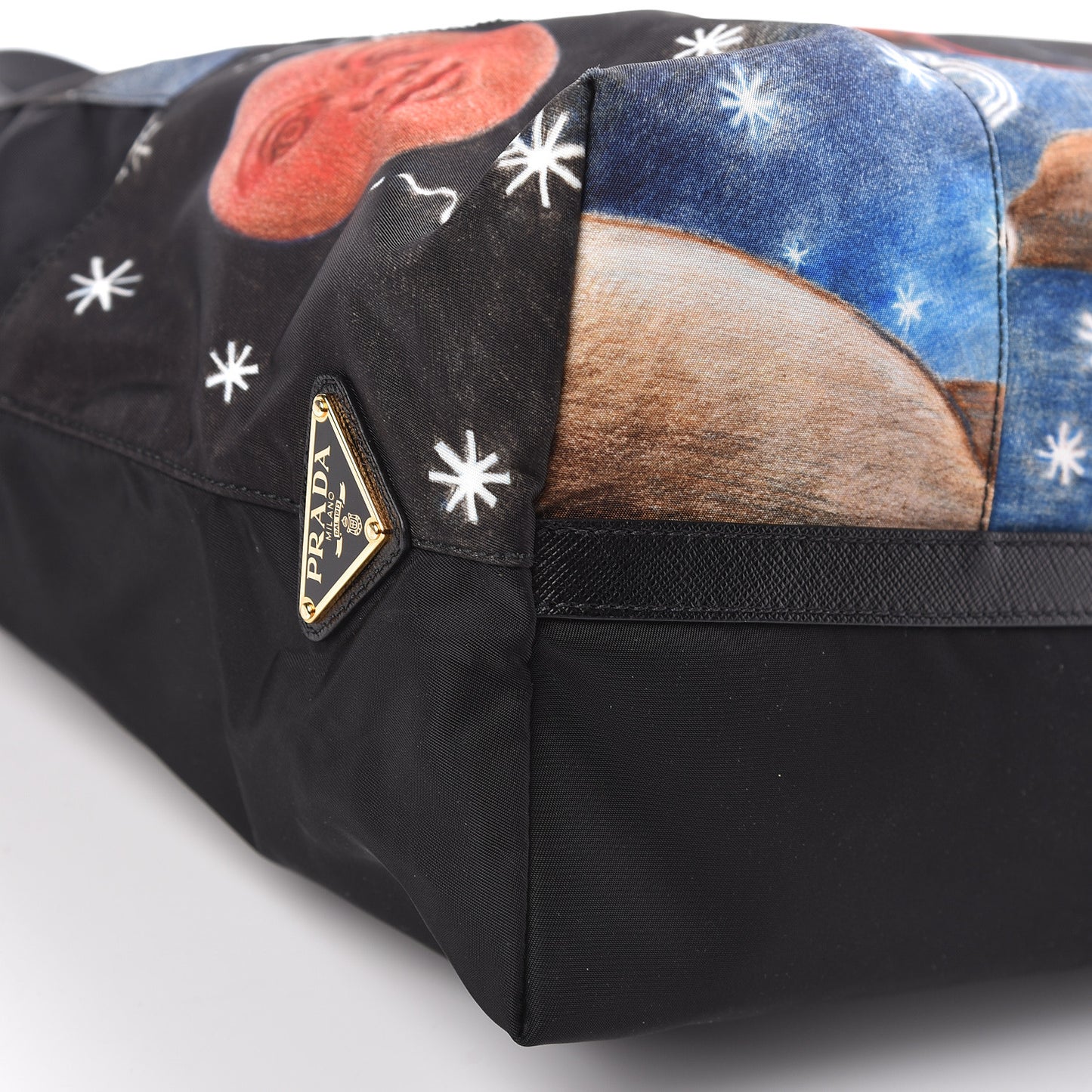 Tessuto Nylon Collage Impossible True Love Printed Tote Blue