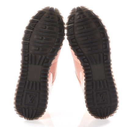 Louis Vuitton Suede Damier Azur Run Away Sneakers 37.5 Pink 5 of 8