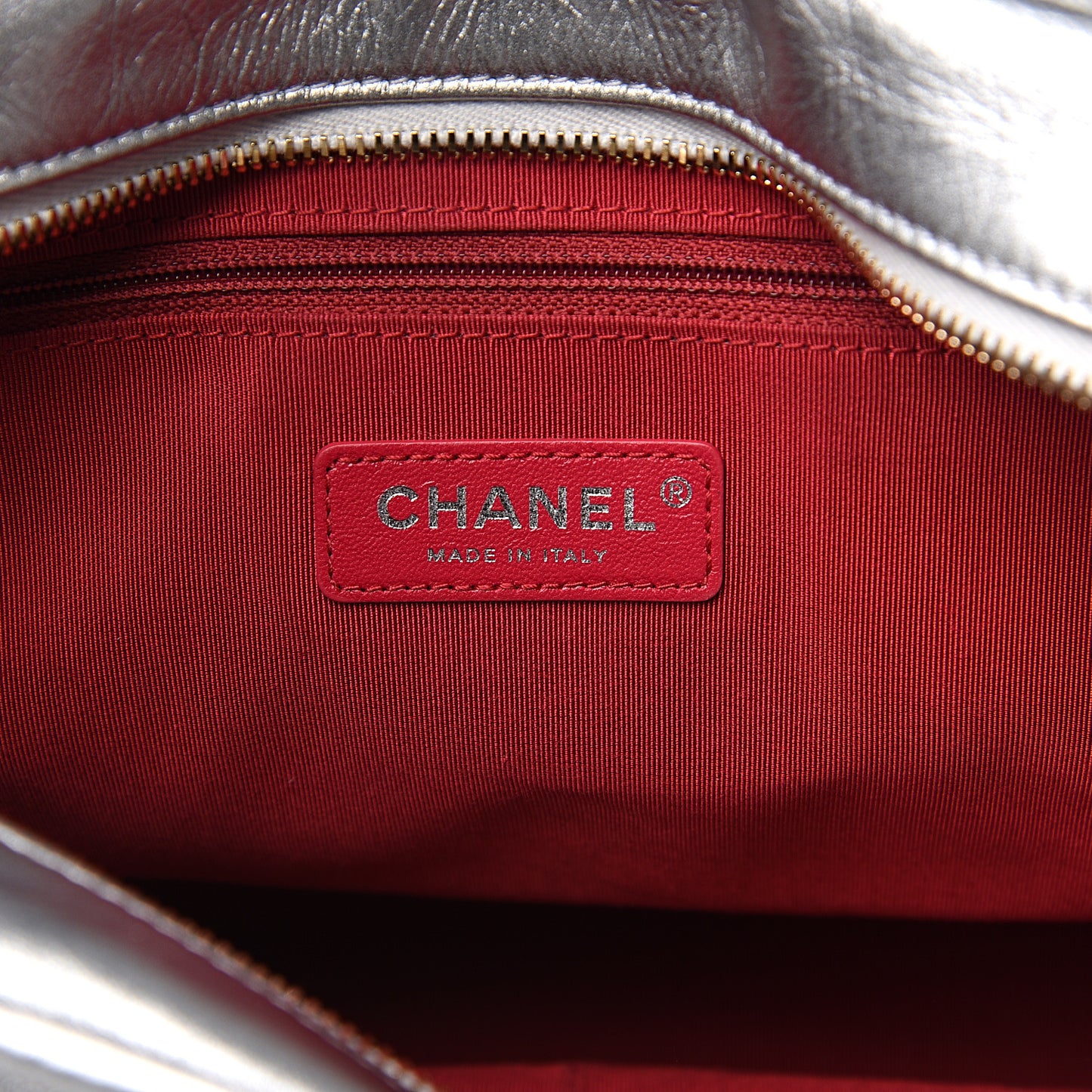 Metallic Lambskin Calfskin Quilted Large Gabrielle Hobo Silver